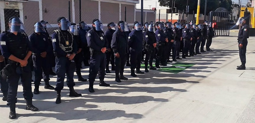 Implementan Uso de Caretas Protectoras para la Policía Municipal de&nbsp;Calpulalpan