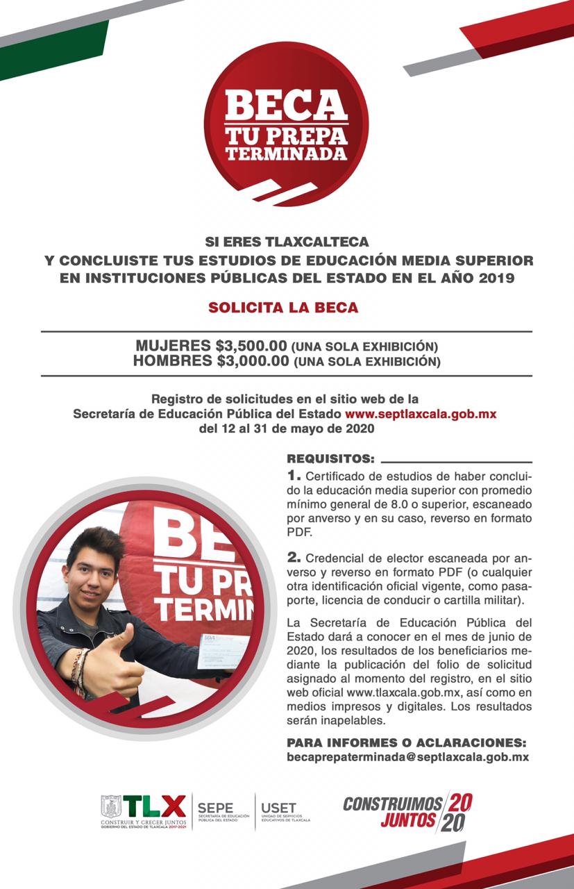 ENTREGARÁ GOBIERNO DEL ESTADO BECAS “TU PREPA&nbsp;TERMINADA”