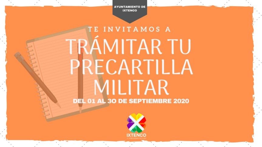 Septiembre único mes para tramitar la precartilla militar en&nbsp;Ixtenco