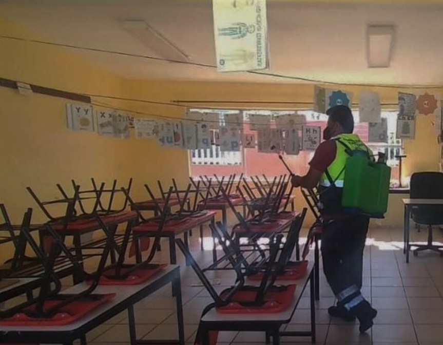 CONTINÚA CEPC CON “JORNADAS DE DESINFECCIÓN Y LIMPIEZA”EN PLANTELES EDUCATIVOS DE LA&nbsp;ENTIDAD