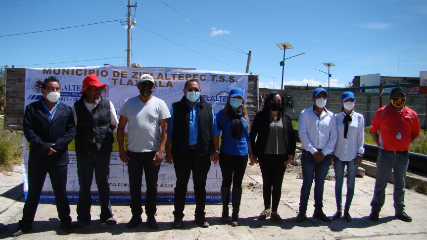 Dan banderazo de inicio de obra de drenaje sanitario en Calle Echeverria en Javier Mina,&nbsp;Zitlaltepec.