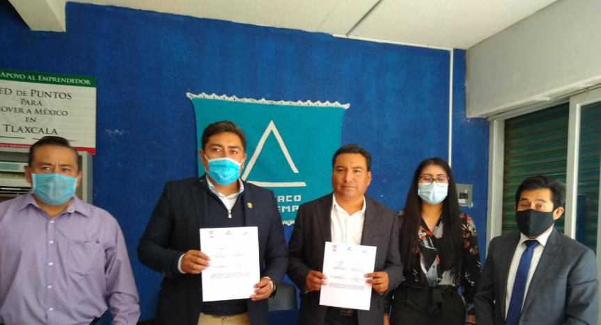 Firman convenio de colaboración La CANACO SERVyTUR CHIAUTEMPAN y la&nbsp;UAT-SPM.