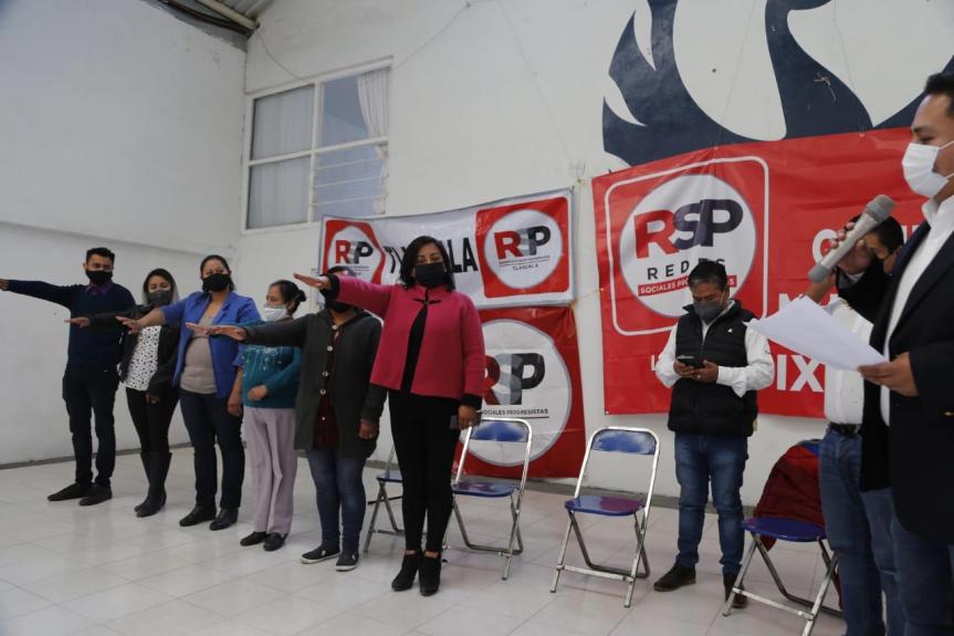 Redes Sociales Progresistas, tomó protesta en el municipio de Ixtenco a comité&nbsp;municipal.