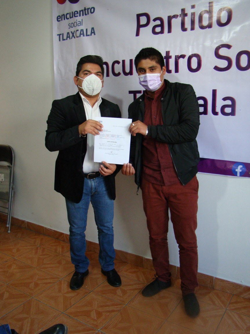 David Alfredo Huerta Hernández presentó carta Intención al PEST para la Presidencia de comunidad de San Lucas,&nbsp;Huamantla.