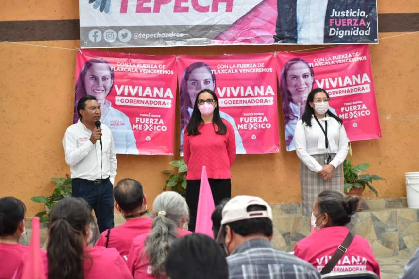 RECIBE MUJERES DE SAN PABLO DEL MONTE A VIVIANA BARBOSA, CANDIDATA A GOBERNADORA DE&nbsp;FXM