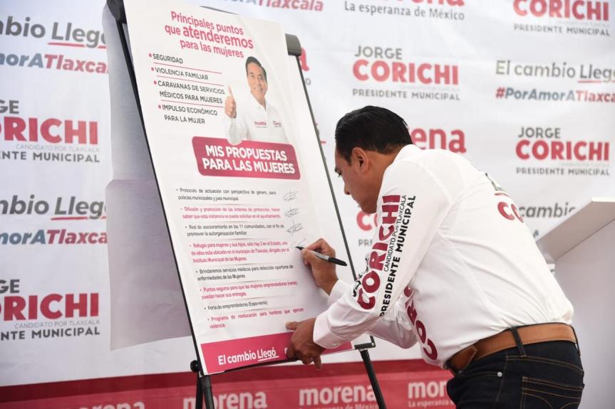 Con Jorge Corichi viene un mejor presente y porvenir para nuestras Mamás en&nbsp;Tlaxcala.