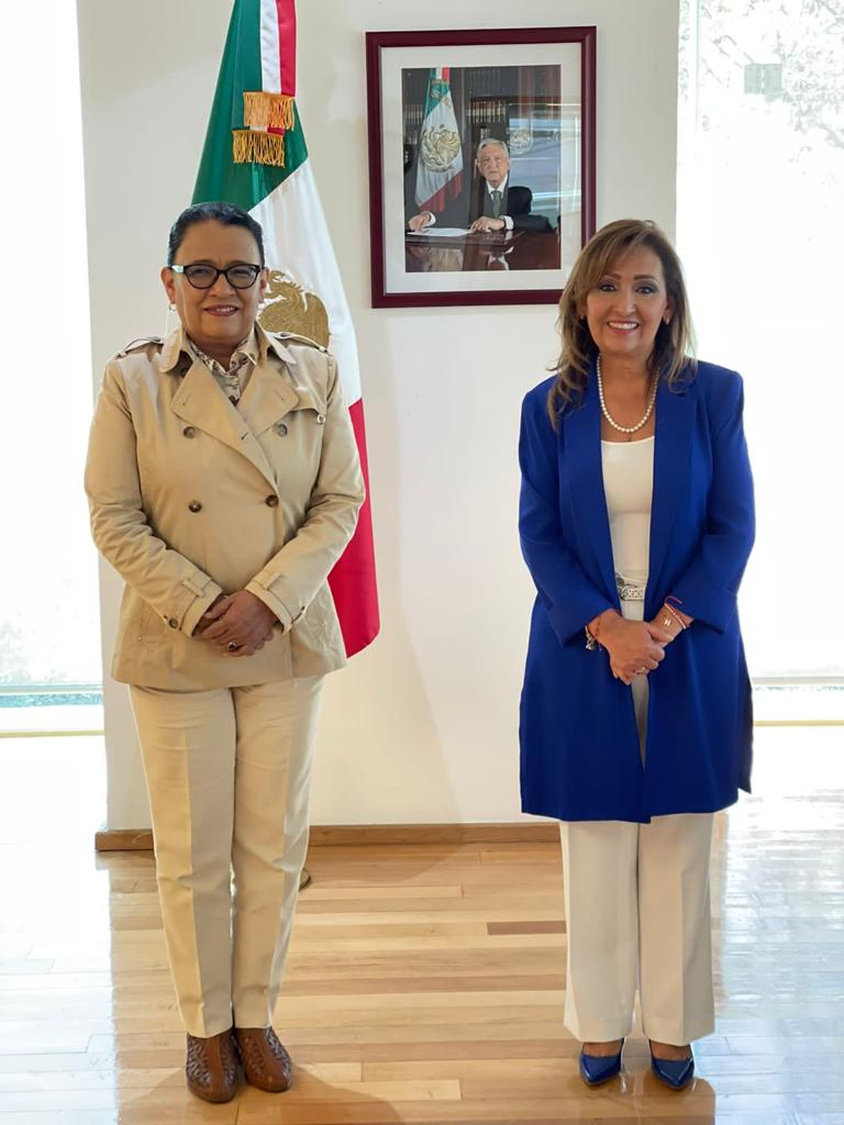 Analizan Lorena Cuéllar y Rosa Icela Rodríguez estrategia de seguridad para&nbsp;Tlaxcala