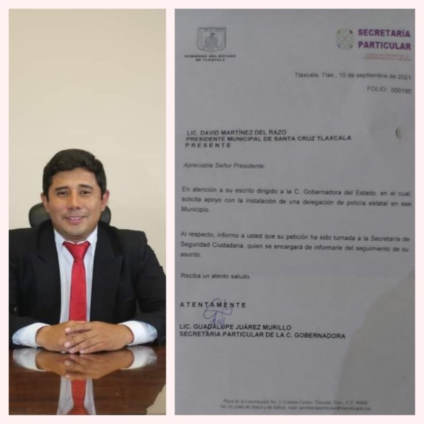 SOLICITA DAVID MARTÍNEZ DEL RAZO, DELEGACIÓN DE POLICÍA&nbsp;ESTATAL.
