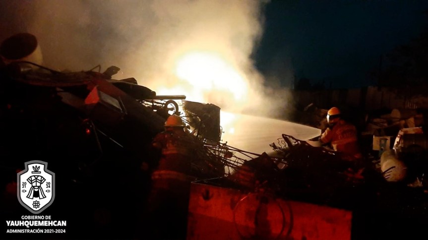 <strong>Atendió Protección Civil de Yauhquemehcan incendio en tiradero industrial</strong>