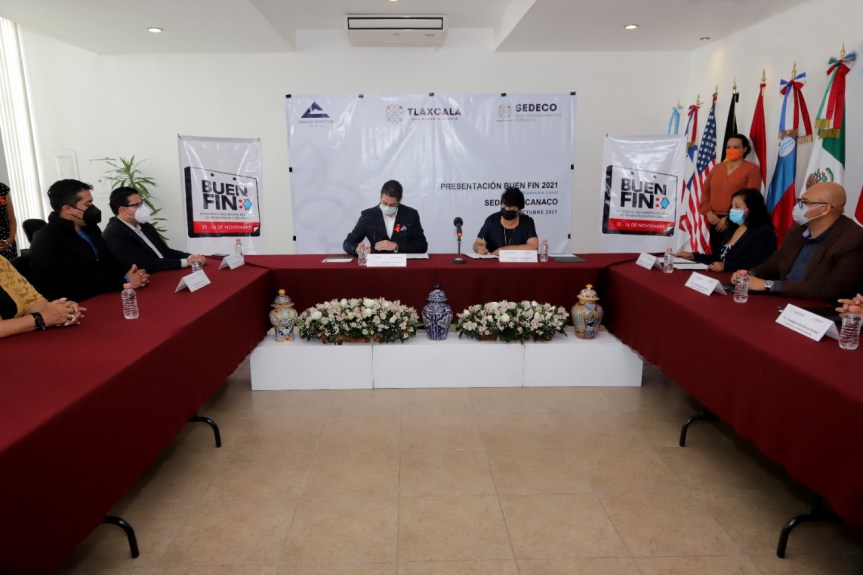 SEDECO, PLAZAS COMERCIALES Y LA CANACO-SERVYTUR ANUNCIAN EL BUEN FIN 2021 EN&nbsp;TLAXCALA