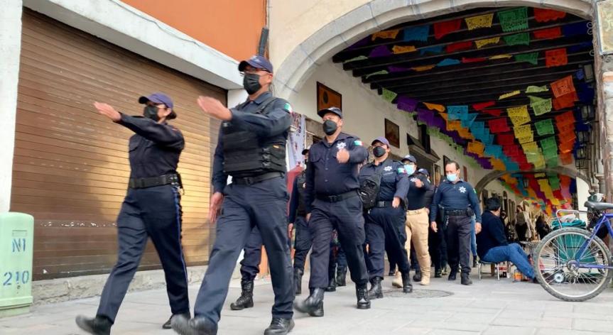 Rinden protesta 15 integrantes de la Policía de Tlaxcala&nbsp;Capital