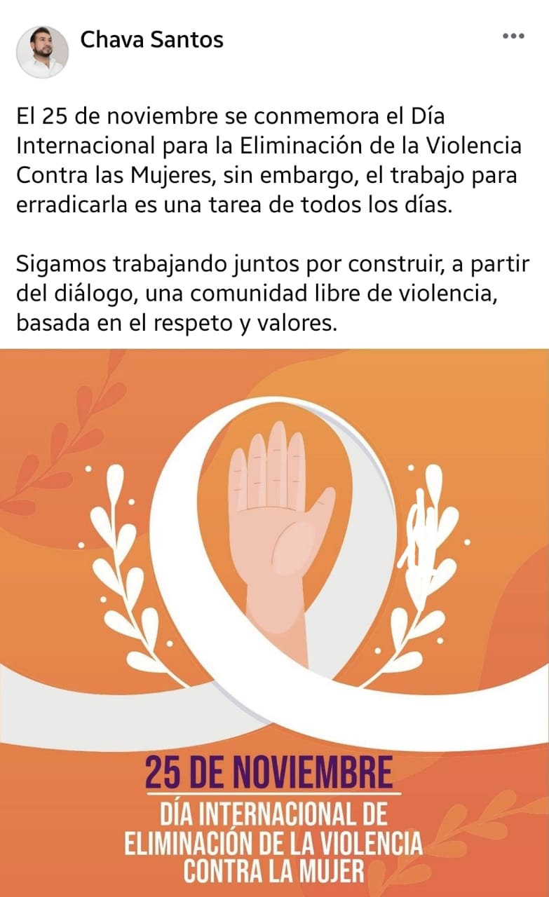 Alcalde de Huamantla se solidariza por el día Internacional de la eliminación de la Violencia contra la&nbsp;mujer