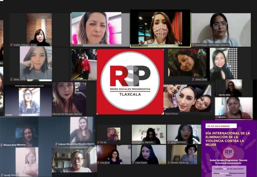 Redes Sociales Progresistas Tlaxcala (RSPT) en pro de la erradicación de la violencia contra la&nbsp;mujer