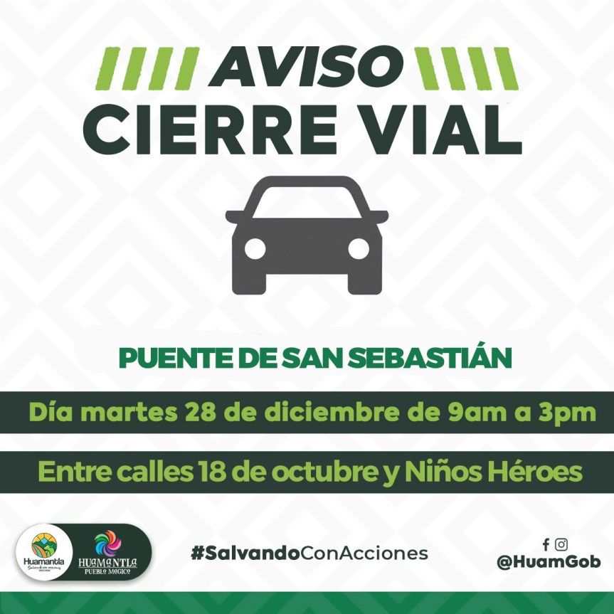 POR TRABAJOS DE MODERNIZACIÓN PERMANECERÁ CERRADA LA VIALIDAD EN EL PUENTE SAN&nbsp;SEBASTIÁN