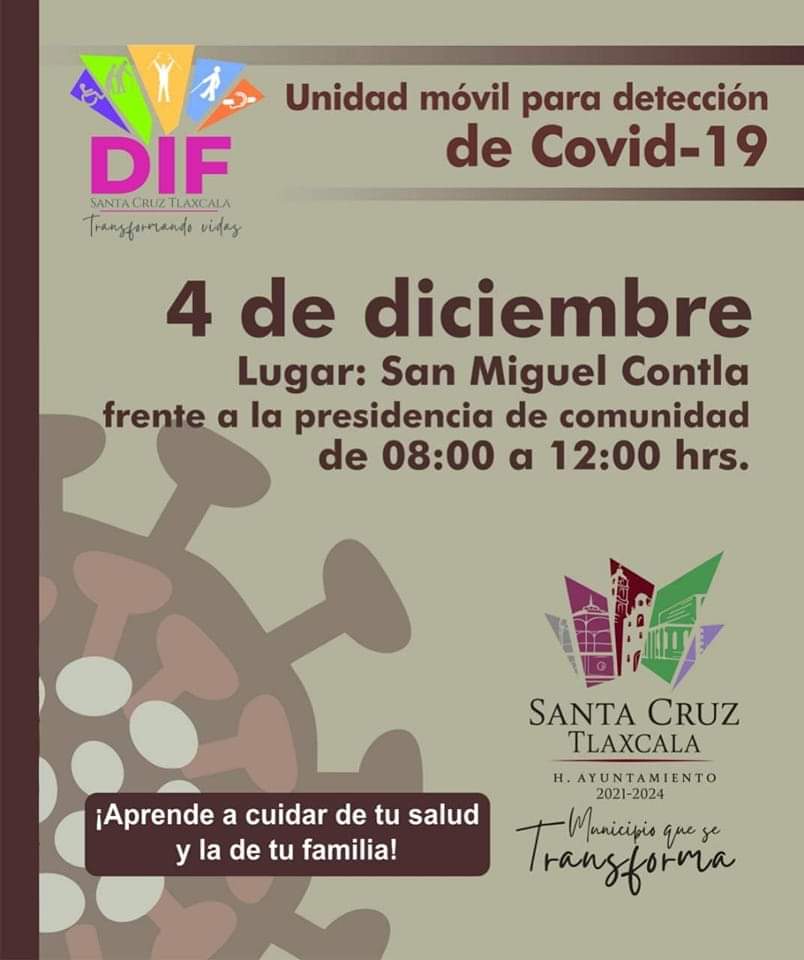 UNIDAD MÓVIL PARA DETECCIÓN DEL COVID EN SAN MIGUEL&nbsp;CONTLA