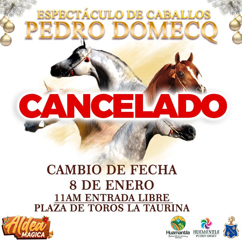 <strong>SUSPENDE COMITÉ ORGANIZADOR DE LA “ALDEA MÁGICA” EL ESPECTÁCULO DE CABALLOS PEDRO&nbsp;DOMECQ</strong>