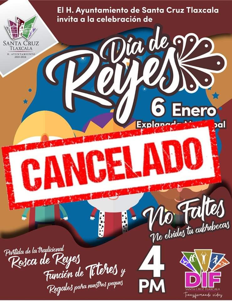 En Santa Cruz Tlaxcala se cancela la celebración de Día de&nbsp;Reyes