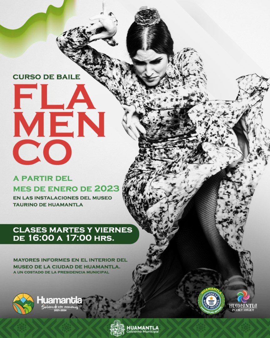 INVITA AYUNTAMIENTO DE HUAMANTLA A CURSO DE BAILE&nbsp;FLAMENCO