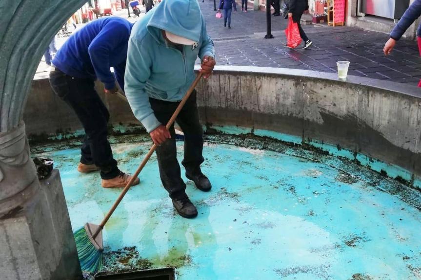 REALIZA AYUNTAMIENTO DE HUAMANTLA LABORES DE MANTENIMIENTO EN EL ANDADOR SAN&nbsp;LUIS