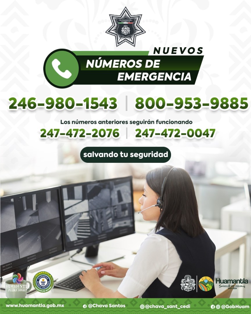 Pone en marcha ayuntamiento de Huamantla nuevos números de&nbsp;emergencia