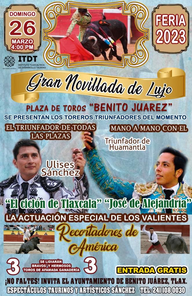 PROMUEVE ITDT FIESTA BRAVA EN BENITO JUÁREZ, TLAXCALA EN SU FERIA&nbsp;ANUAL