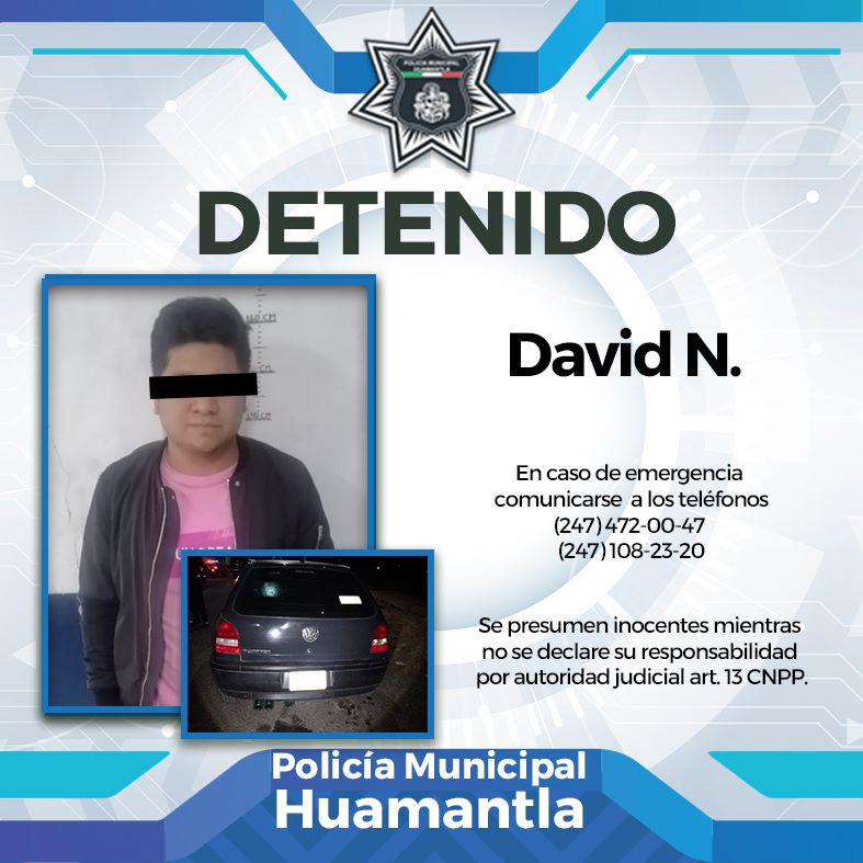 Policía de Huamantla capturan a conductor ebrio que ponía en riesgo a los transeúntes 