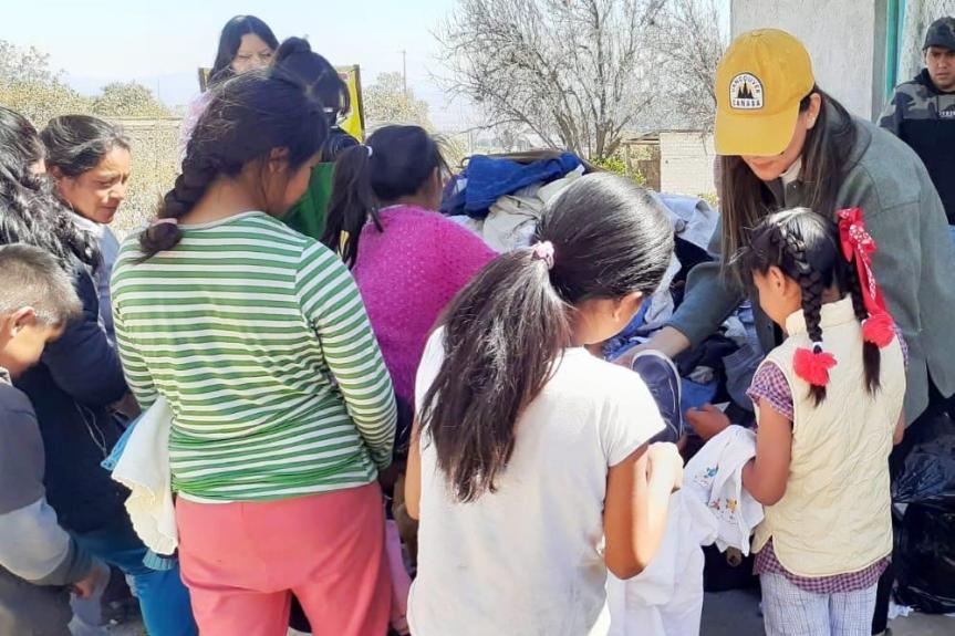 Llega campaña de donación Huamantla sin frío al pueblo de Los&nbsp;Pilares