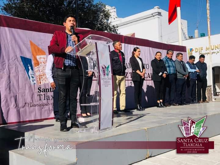 Conmemoran el Día de la Bandera Mexicanaen el municipio de Santa Cruz&nbsp;Tlaxcala.