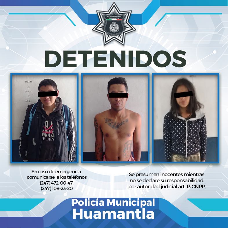 REMITEN POLICÍAS MUNICIPALES A TRES PERSONAS POR CONSUMO DE SUSTANCIAS ILEGALES EN VÍA&nbsp;PÚBLICA