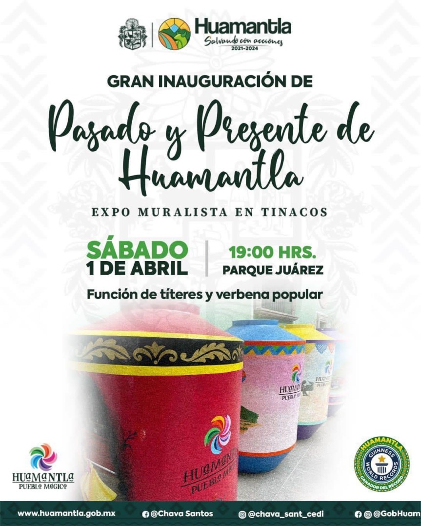 INVITA GOBIERNO MUNICIPAL A LA EXPO MURALISTA “PASADO Y PRESENTE” DE HUAMANTLA 