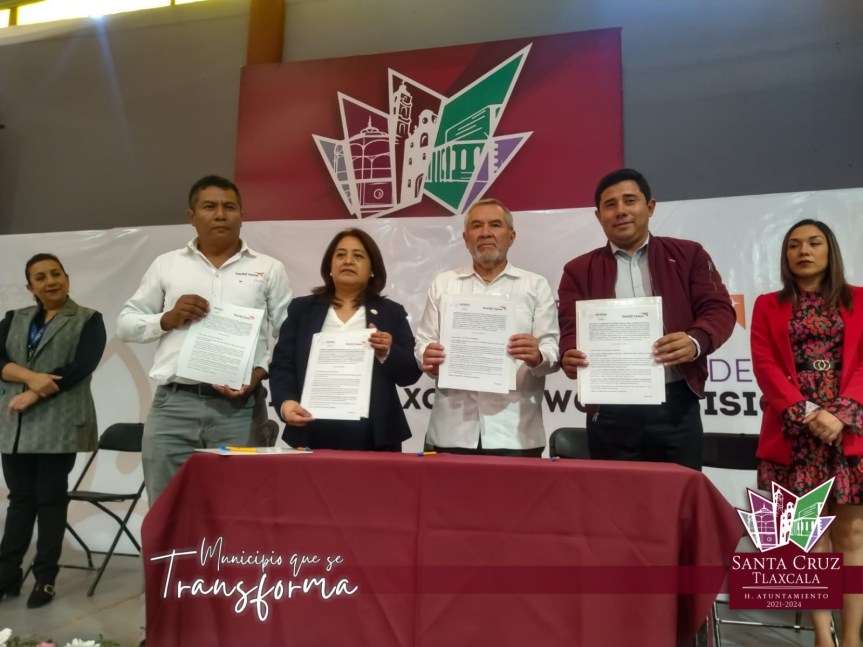SANTA CRUZ TLAXCALA FUE SEDE DE LA FIRMA DE CONVENIO ENTRE SIPINNA TLAXCALA Y WORLD VISIÓN&nbsp;MÉXICO