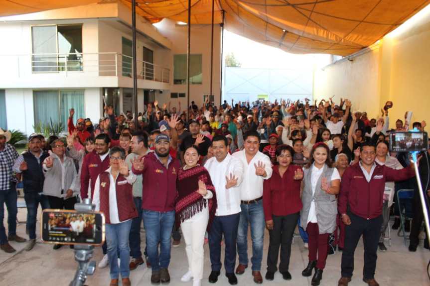 Con entusiasmo y compromiso rindieron protesta los comités en defensa de la 4 T en Cuapiaxtla encabezados por Víctor&nbsp;Méndez