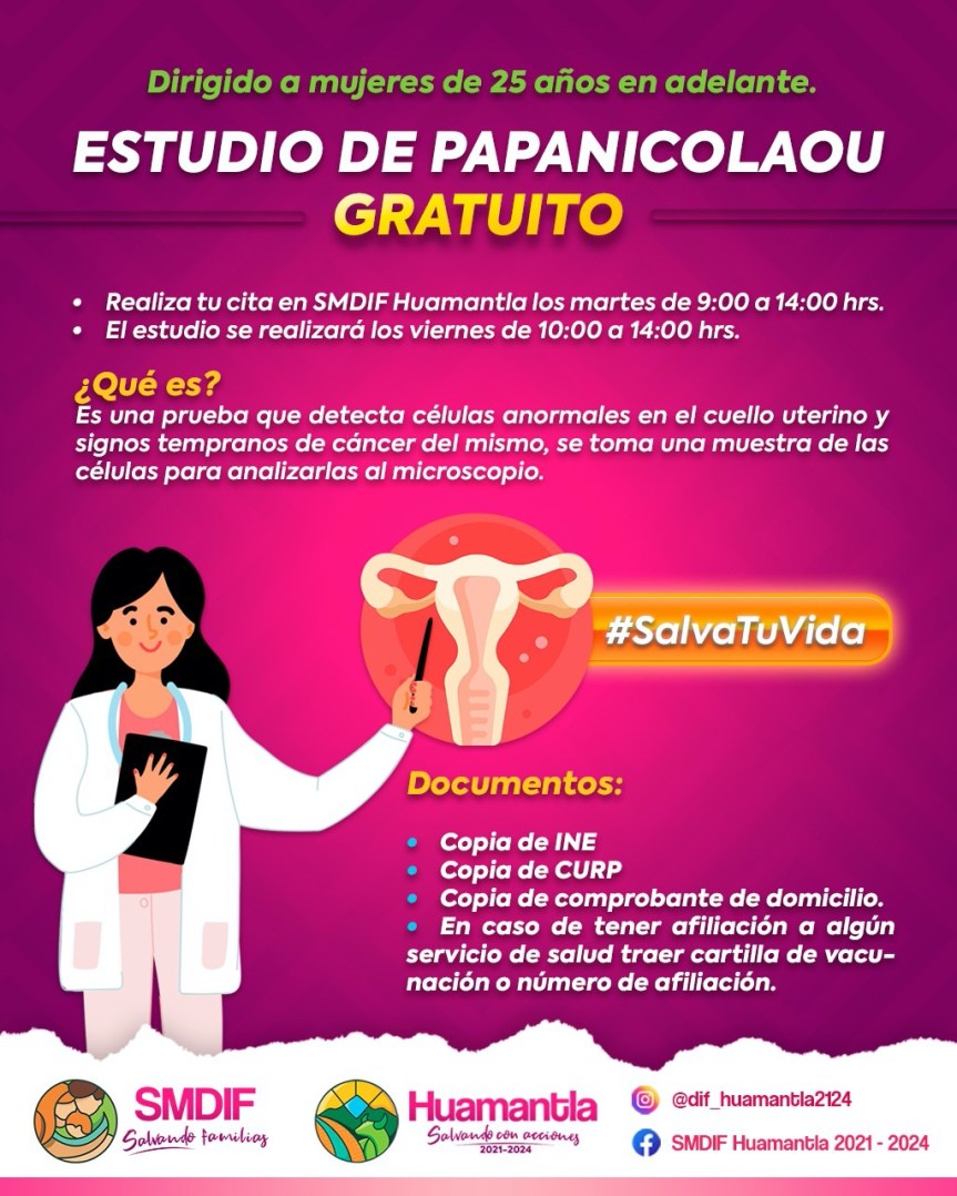 ANUNCIA SMDIF HUAMANTLA CAMPAÑA DE SALUD GRATUITA PARA DETECCIÓN OPORTUNA DE&nbsp;CÁNCER