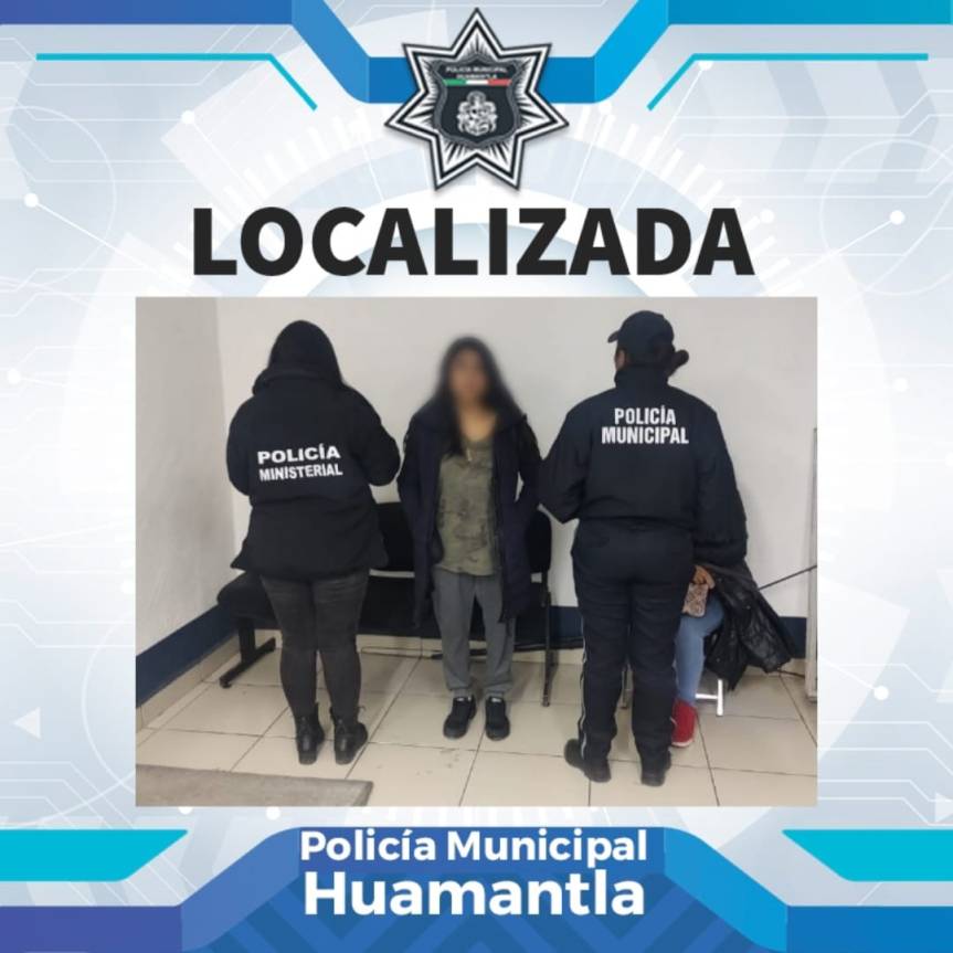 UBICAN POLICÍAS MUNICIPALES DE HUAMANTLA A SALVO A MUJER CON FICHA DE&nbsp;BÚSQUEDA