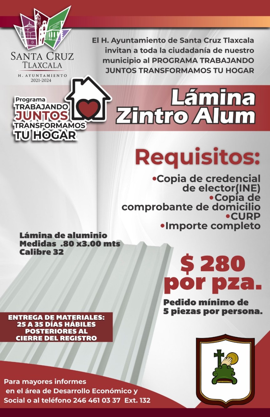 PARTICIPA EN EL PROGRAMA «TRABAJANDO JUNTOS TRANSFORMANDO TU HOGAR»EN SANTA CRUZ&nbsp;TLAXCALA