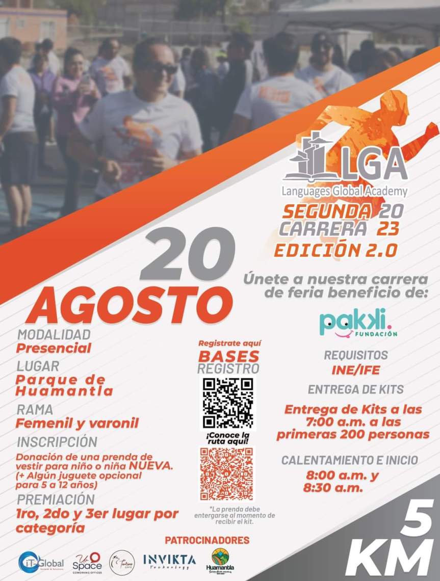 INVITA GOBIERNO MUNICIPAL DE HUAMANTLA A PARTICIPAR EN LA CARRERA LANGUAGES GLOBAL ACADEMY&nbsp;2023