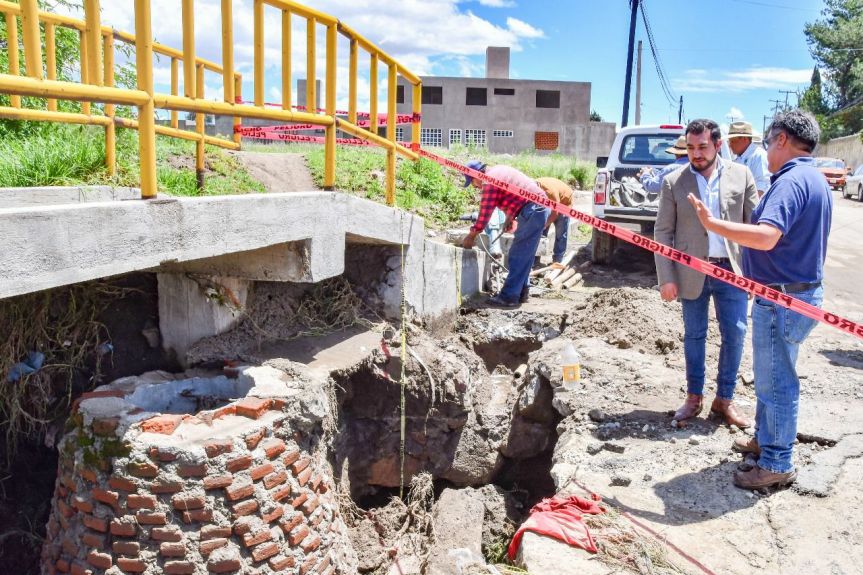 RECORRE SALVADOR SANTOS CEDILLO PUNTOS AFECTADOS POR INTENSA&nbsp;LLUVIA