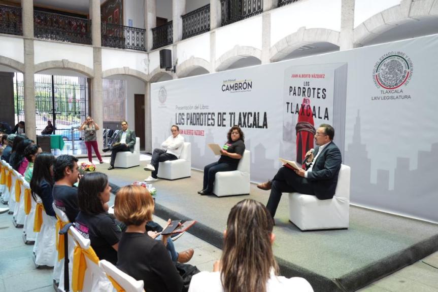 Diputado Juan Manuel Cambrón presenta libro “Los padrotes de Tlaxcala: Esclavitud sexual en New York” del autor Juan Alberto&nbsp;Vázquez
