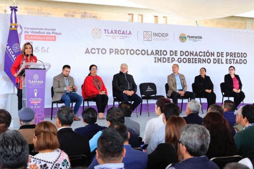 DONÓ INSTITUTO PARA DEVOLVER AL PUEBLO LO ROBADO PREDIO AL GOBIERNO DE TLAXCALA EN&nbsp;HUAMANTLA