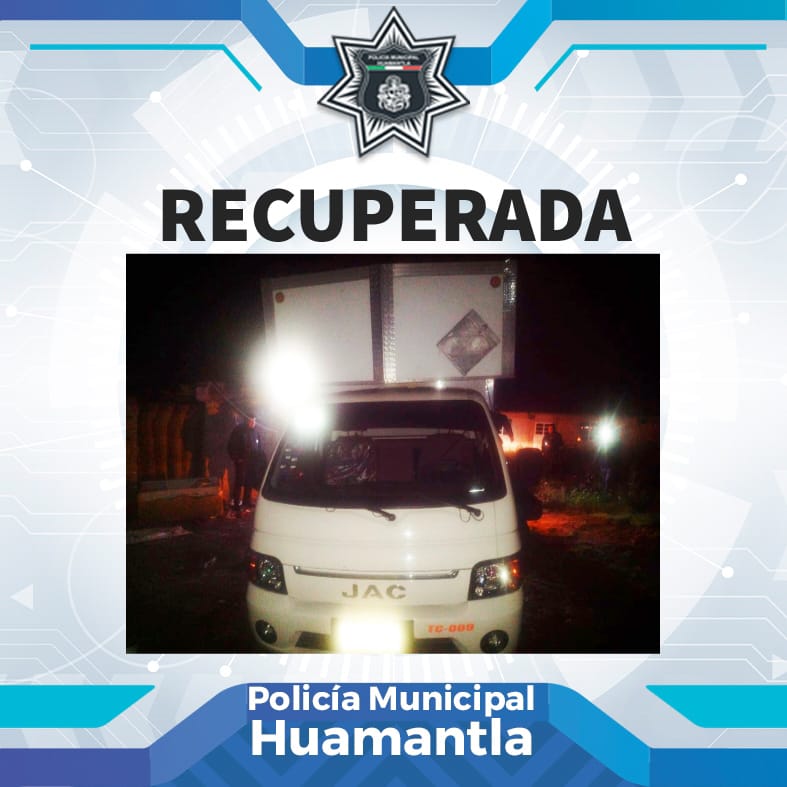 RECUPERA POLICÍA MUNICIPAL DE HUAMANTLA UNIDAD CON REPORTE DE&nbsp;ROBO