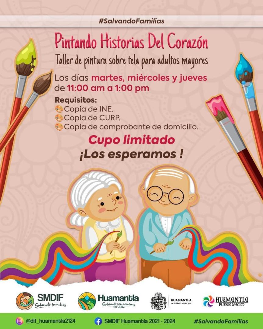 INVITA SMDIF DE HUAMANTLA A PERSONAS DE LA TERCERA EDAD AL TALLER “PINTANDO HISTORIAS DEL&nbsp;CORAZÓN”