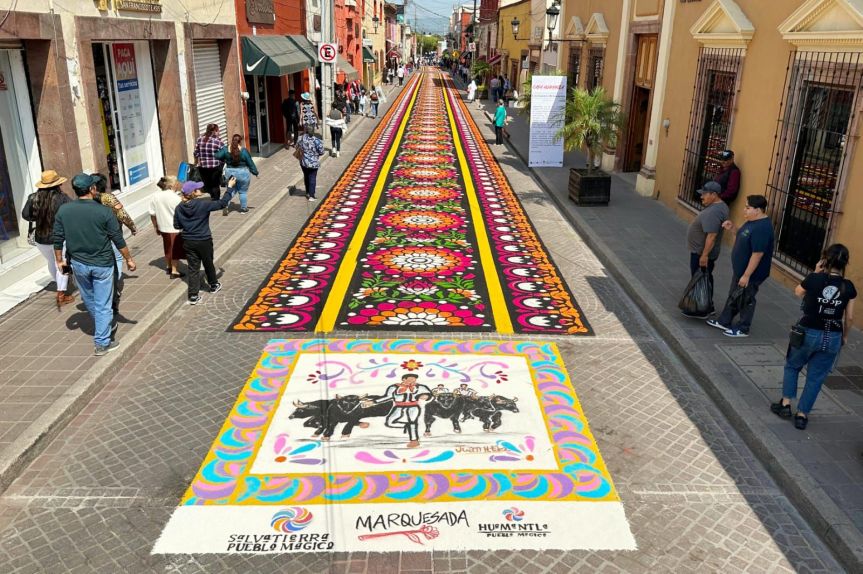 CONQUISTA EL ARTE EFÍMERO DE HUAMANTLA EN LA MARQUESADA&nbsp;2023