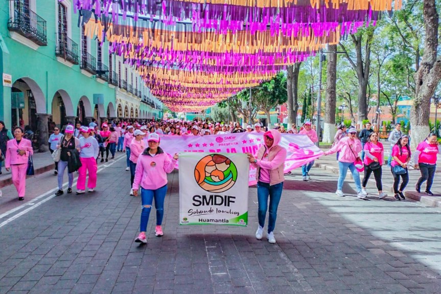 PARTICIPA EL DIF MUNICIPAL DE HUAMANTLA EN LA “CAMINATA ROSA” EN LA CAPITAL DEL&nbsp;ESTADO