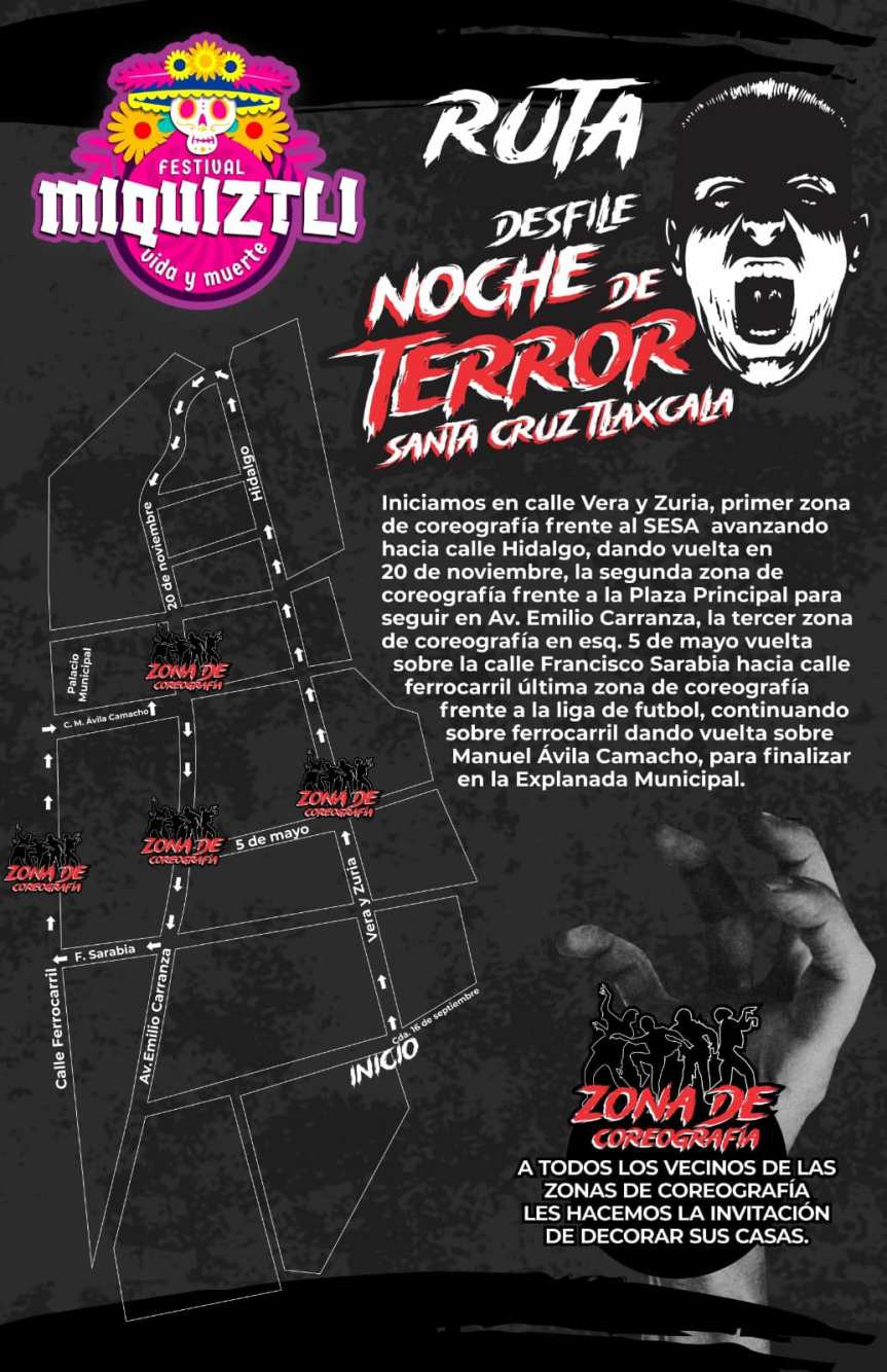 RUTA DEL DESFILE DEL&nbsp;TERROR