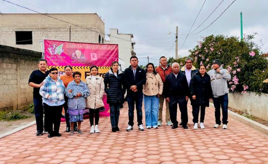 Continúa ayuntamiento realizando obras públicas en Santa Cruz&nbsp;Tlaxcala