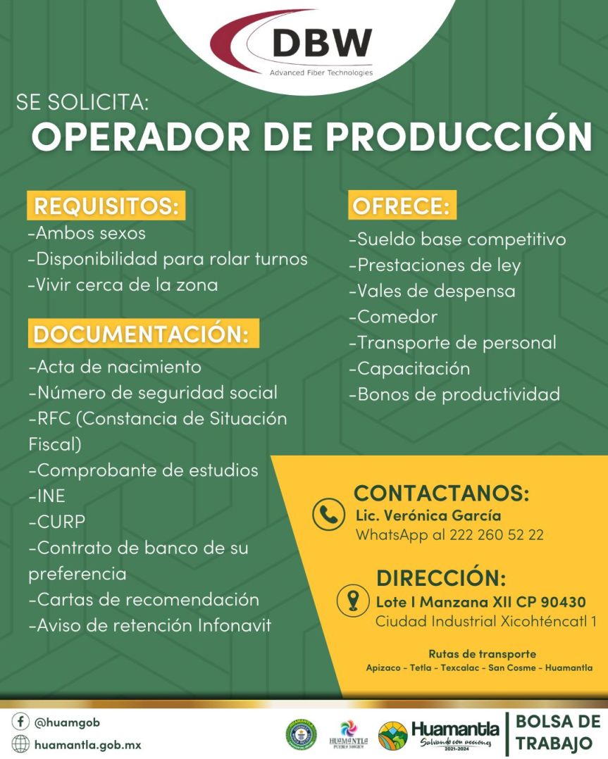 REALIZARÁ PROVEEDORA AUTOMOTRIZ RECLUTAMIENTO EN LA COORDINACIÓN DE DESARROLLO ECONÓMICO DE&nbsp;HUAMANTLA
