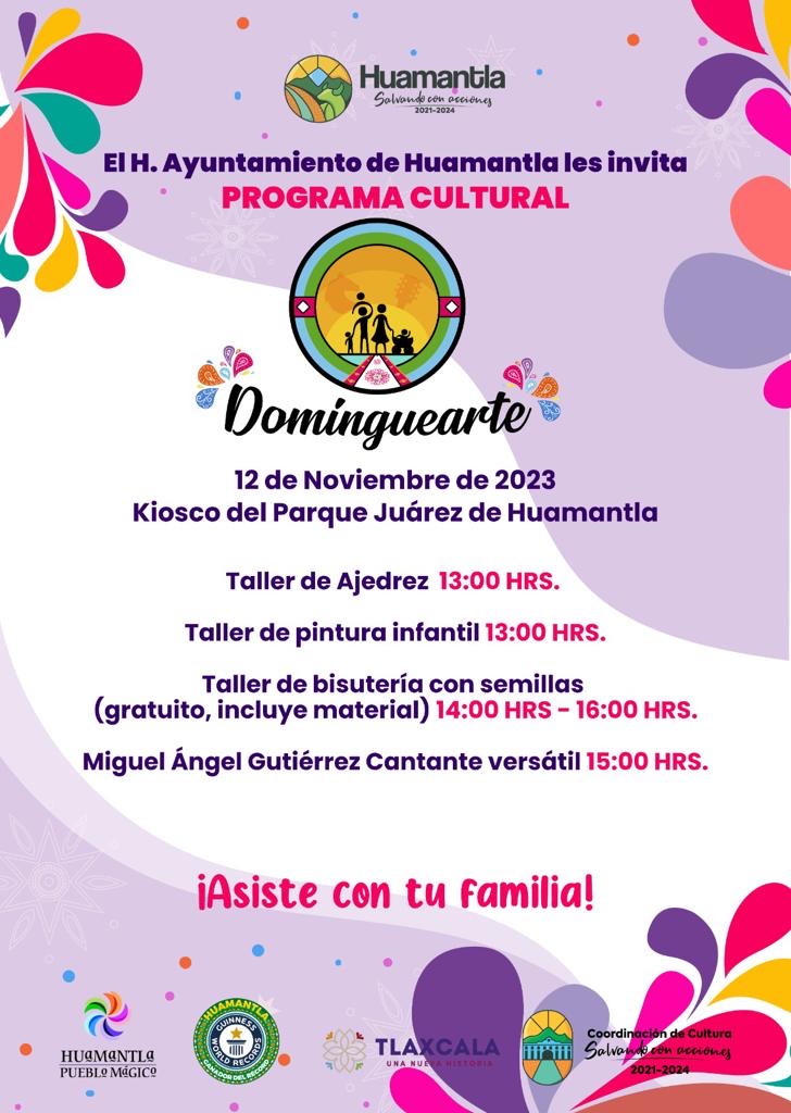 DOMINGUEARTE EN HUAMANTLA ES UN ATRACTIVO DE CONVIVENCIA Y ENTRETENIMIENTO PARA LAS&nbsp;FAMILIAS