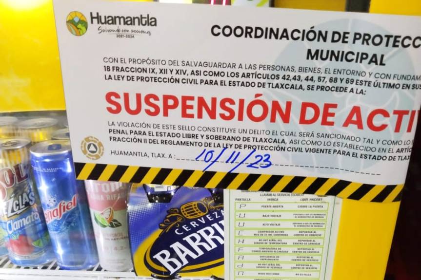 CLAUSURA PROTECCIÓN CIVIL DE HUAMANTLA NEGOCIO POR NO CONTAR CON LICENCIA DE&nbsp;FUNCIONAMIENTO