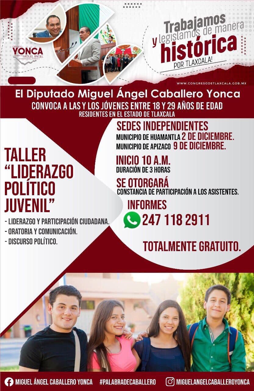 Convoca MACY a jóvenes a participar en el primer taller de «Liderazgo político&nbsp;Juvenil»