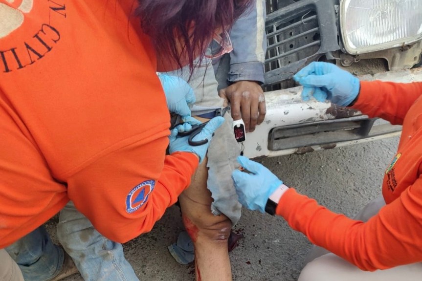 BRINDA ATENCIÓN INMEDIATA POLICÍA DE HUAMANTLA A PERSONA LESIONADA POR&nbsp;ACCIDENTE